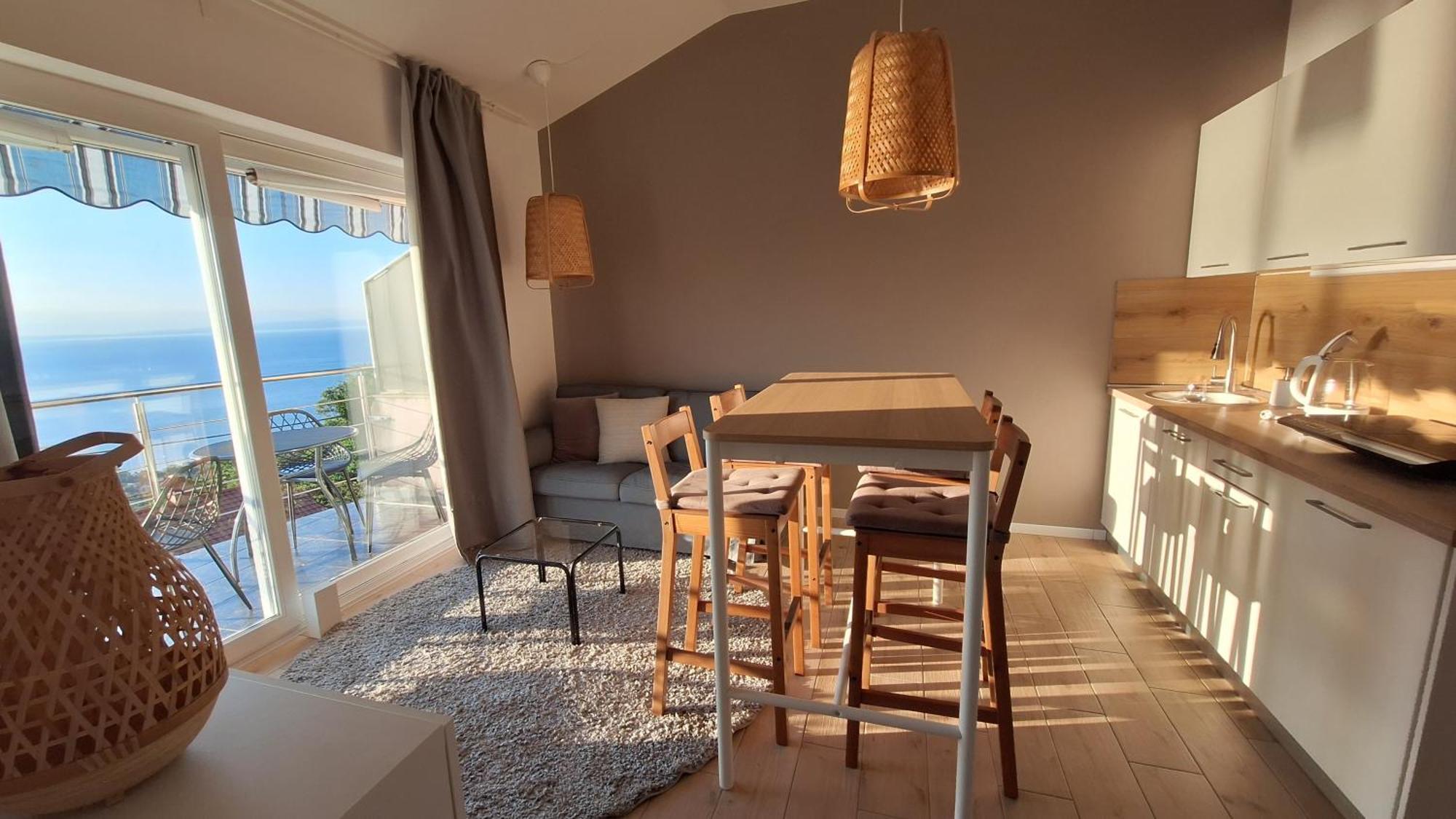 Ferienwohnung mit 180° Meerblick  Dobreć Exterior foto